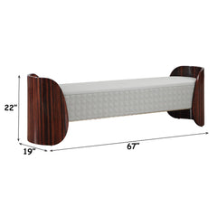 Jamonica - Bench - Gray & Dark Brown