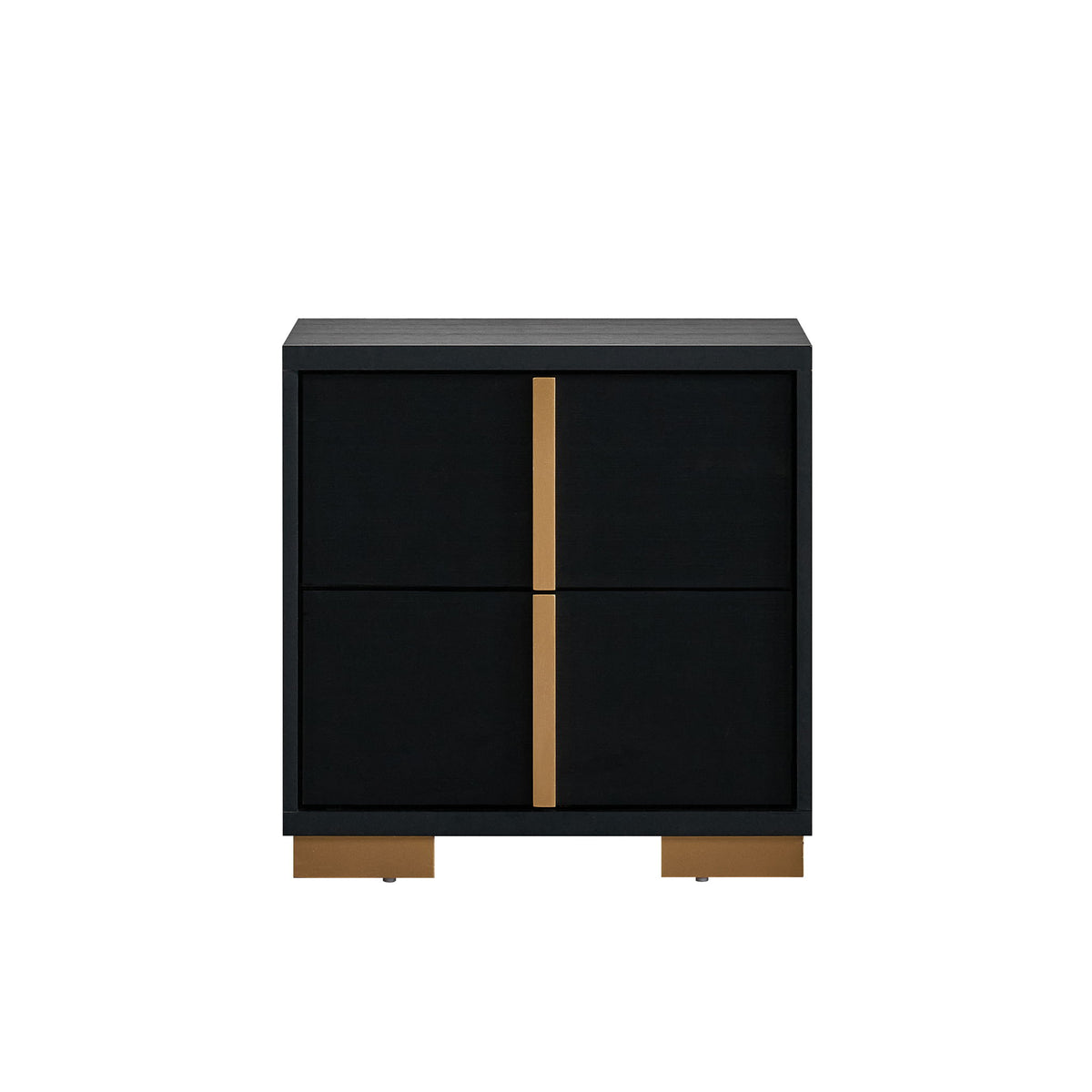 Steeler - Nightstand - Black / Gold