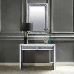 Noralie - Console Table Faux Diamonds - Mirrored