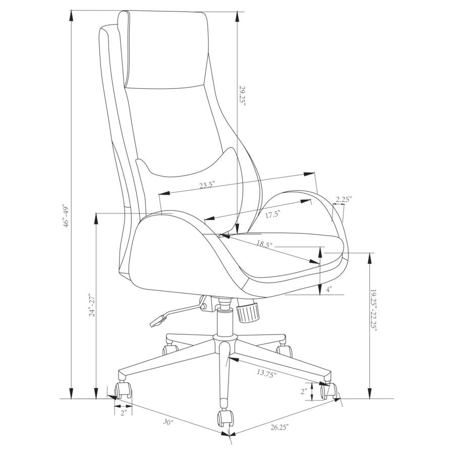 Cruz Grey Office Chair - MyWaynesHome #