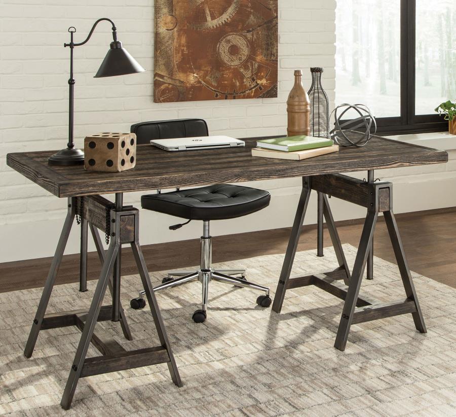 Delmar Brown Adjustable Desk - MyWaynesHome #
