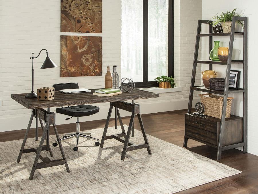 Delmar Brown Adjustable Desk - MyWaynesHome #