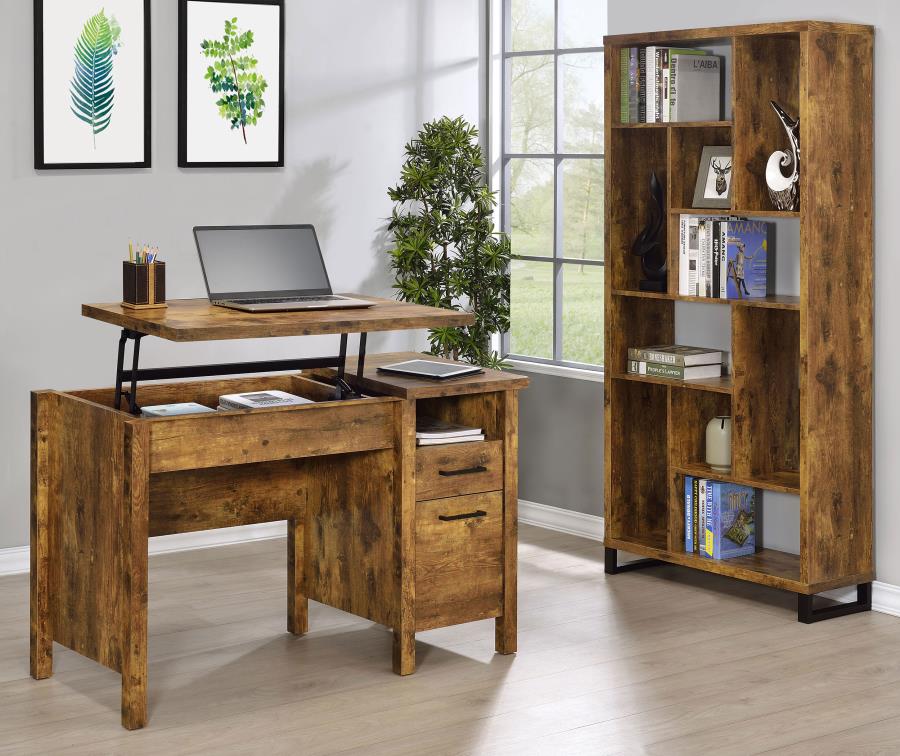 Delwin Brown Lift Top Computer Desk - MyWaynesHome #