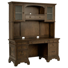 Hartshill Brown Credenza Desk W/ Hutch - MyWaynesHome #