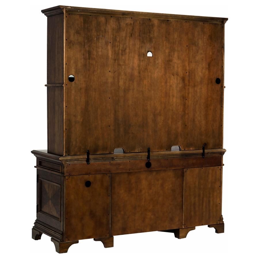Hartshill Brown Credenza Desk W/ Hutch - MyWaynesHome #
