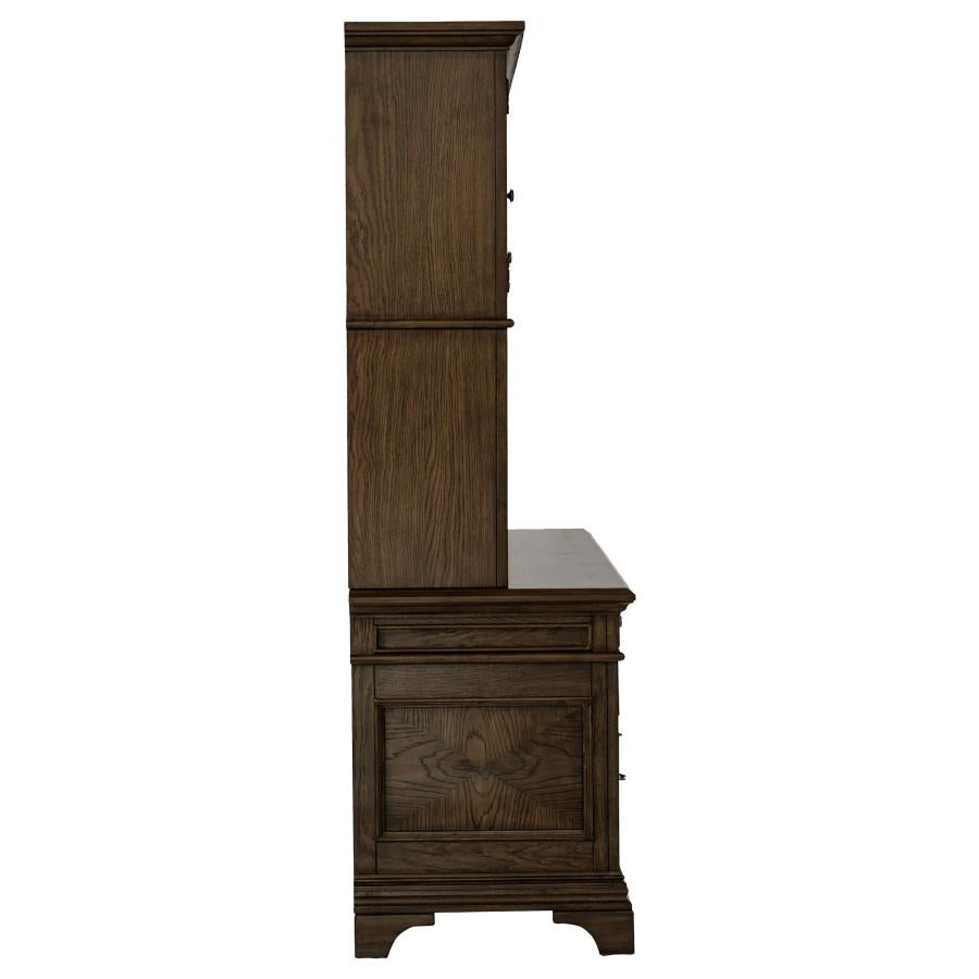 Hartshill Brown Credenza Desk W/ Hutch - MyWaynesHome #