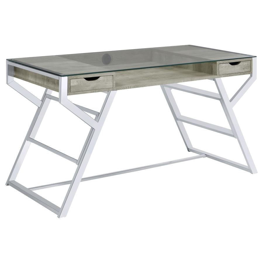 Emelle Grey Writing Desk - MyWaynesHome #