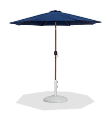 Fiji - Aluminum Patio Umbrella With Round White And Teak Base