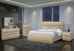 Genesis - Nightstand With LED - Gold