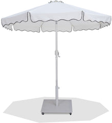Amalfi - Aluminum Patio Umbrella - White Base / White Pole