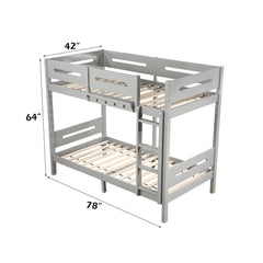 Edah - Twin Over Twin Bunk Bed - Gray