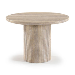 Rapallo - 43" Concrete Indoor/Outdoor Dining Table - Travertine