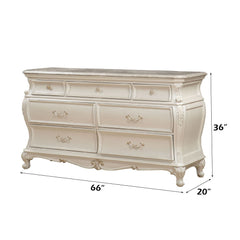 Chantelle - Dresser With Marble Top - Pearl White