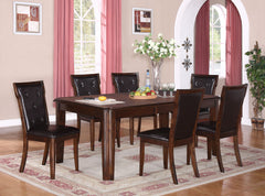 Pam - 7 Piece Dining Room Set - Cherry / Black