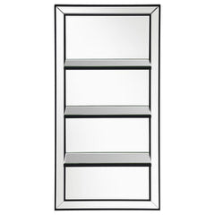 Oriel - Rectangular 3-Shelf Wall Mirror - Silver