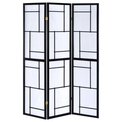Damis Black 3 Panel Room Divider - MyWaynesHome #