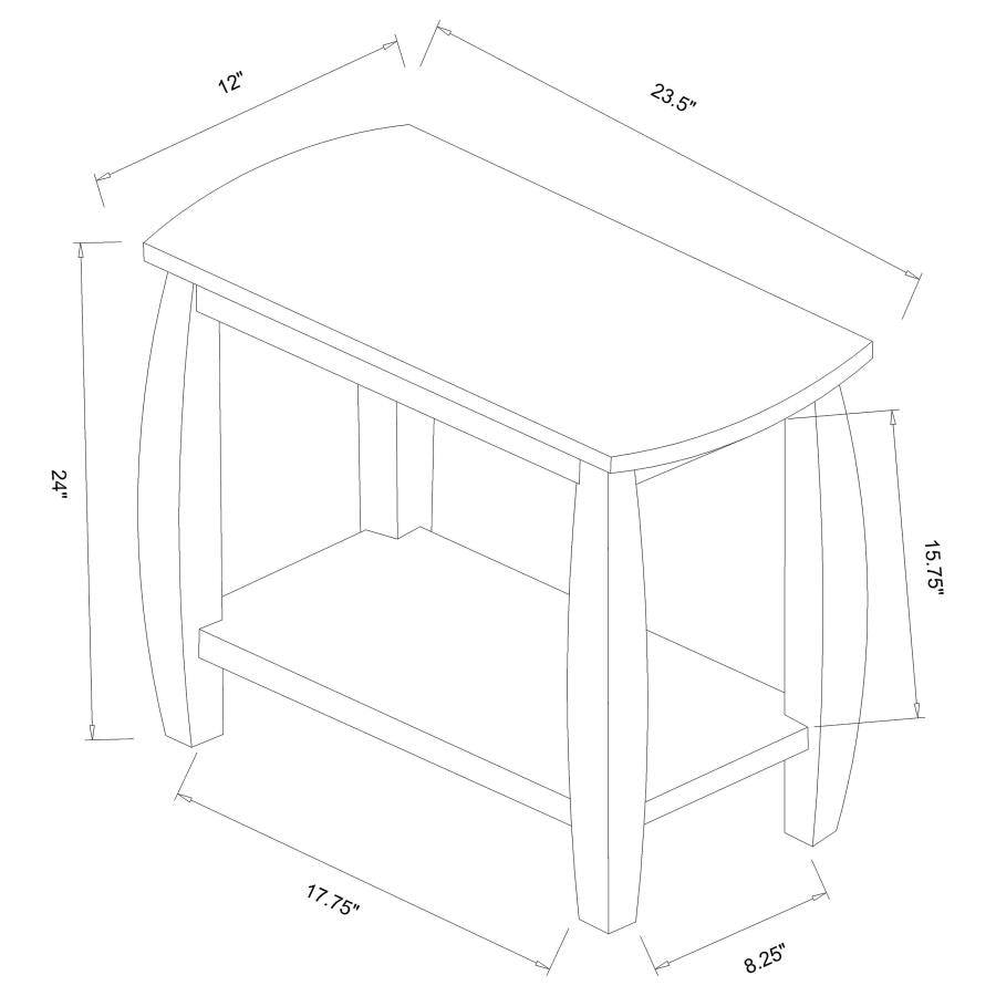 Raphael Brown Side Table - MyWaynesHome #