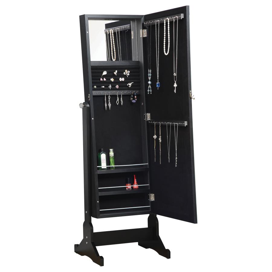 Cortez Black Jewelry Cheval Mirror - MyWaynesHome #
