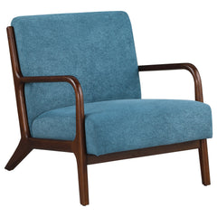 Foster Upholstered Wood Frame Accent Chair Peacock Blue - MyWaynesHome #