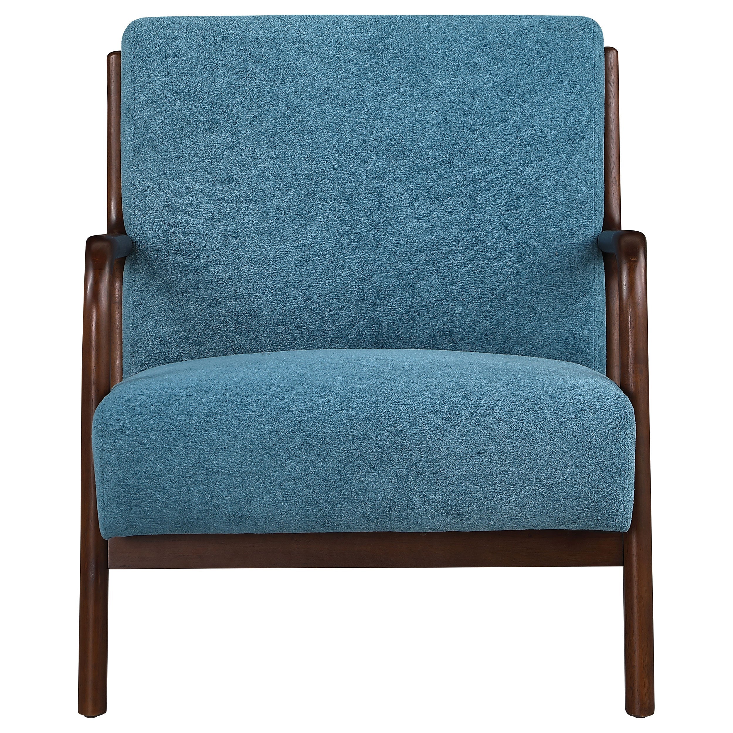 Foster Upholstered Wood Frame Accent Chair Peacock Blue - MyWaynesHome #