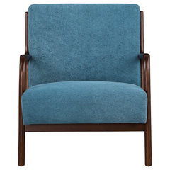 Foster Upholstered Wood Frame Accent Chair Peacock Blue - MyWaynesHome #