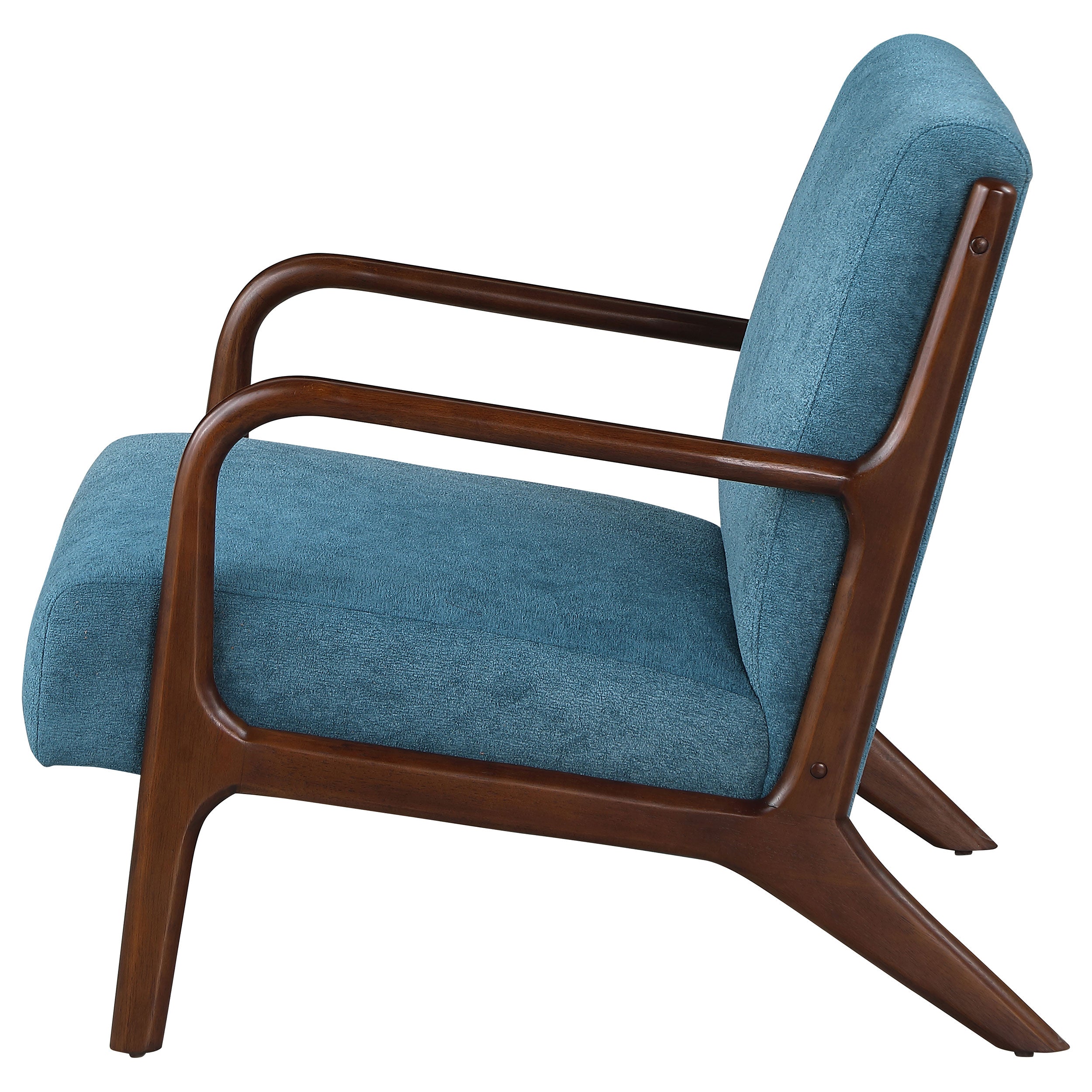 Foster Upholstered Wood Frame Accent Chair Peacock Blue - MyWaynesHome #