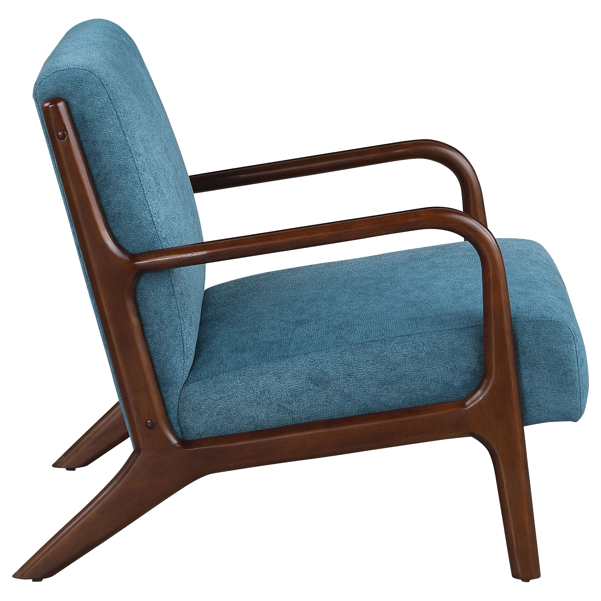 Foster Upholstered Wood Frame Accent Chair Peacock Blue - MyWaynesHome #