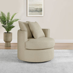Debbie Upholstered Swivel Accent Chair Camel - MyWaynesHome #