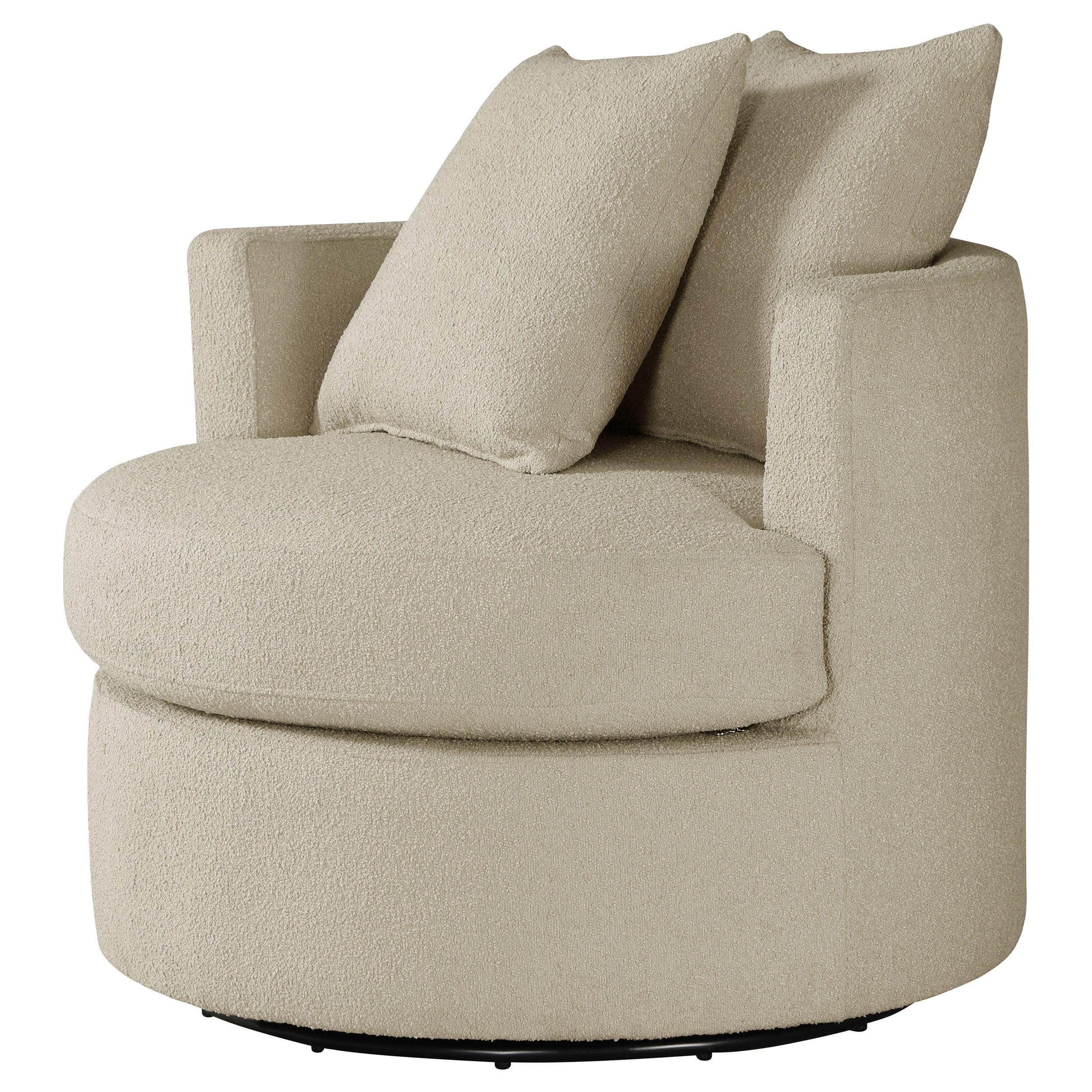 Debbie Upholstered Swivel Accent Chair Camel - MyWaynesHome #