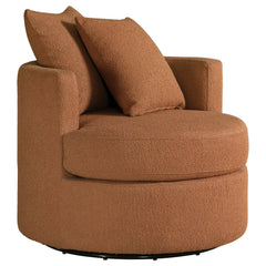 Debbie Upholstered Swivel Accent Chair Burnt Orange - MyWaynesHome #