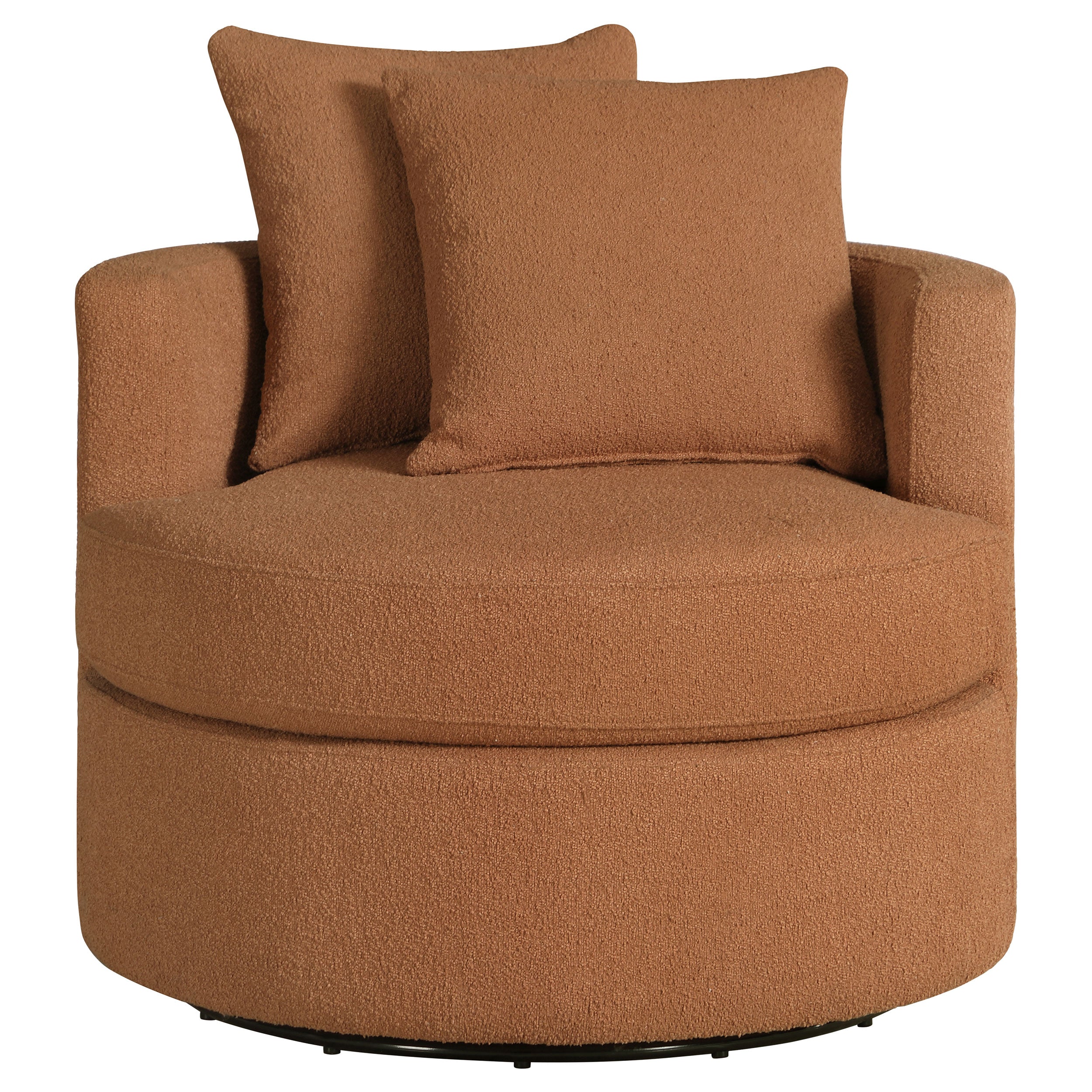 Debbie Upholstered Swivel Accent Chair Burnt Orange - MyWaynesHome #