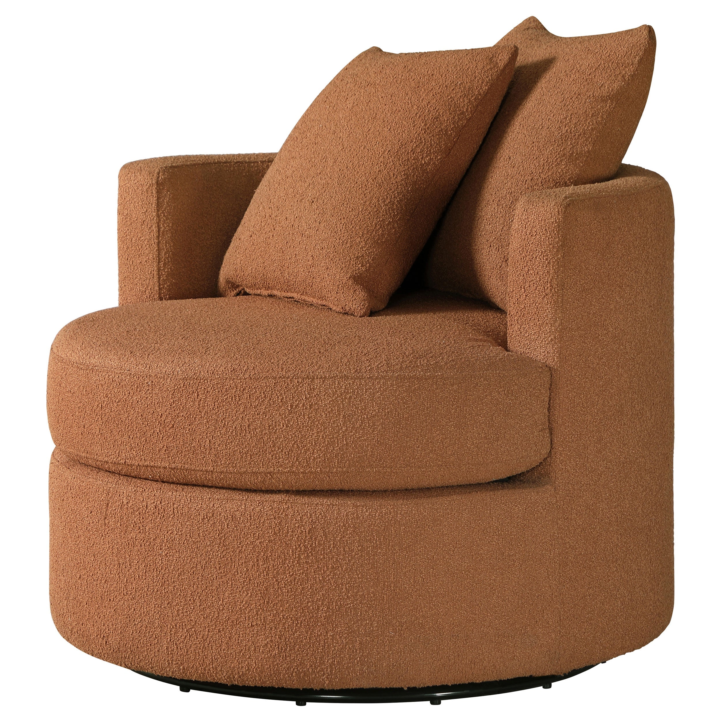Debbie Upholstered Swivel Accent Chair Burnt Orange - MyWaynesHome #