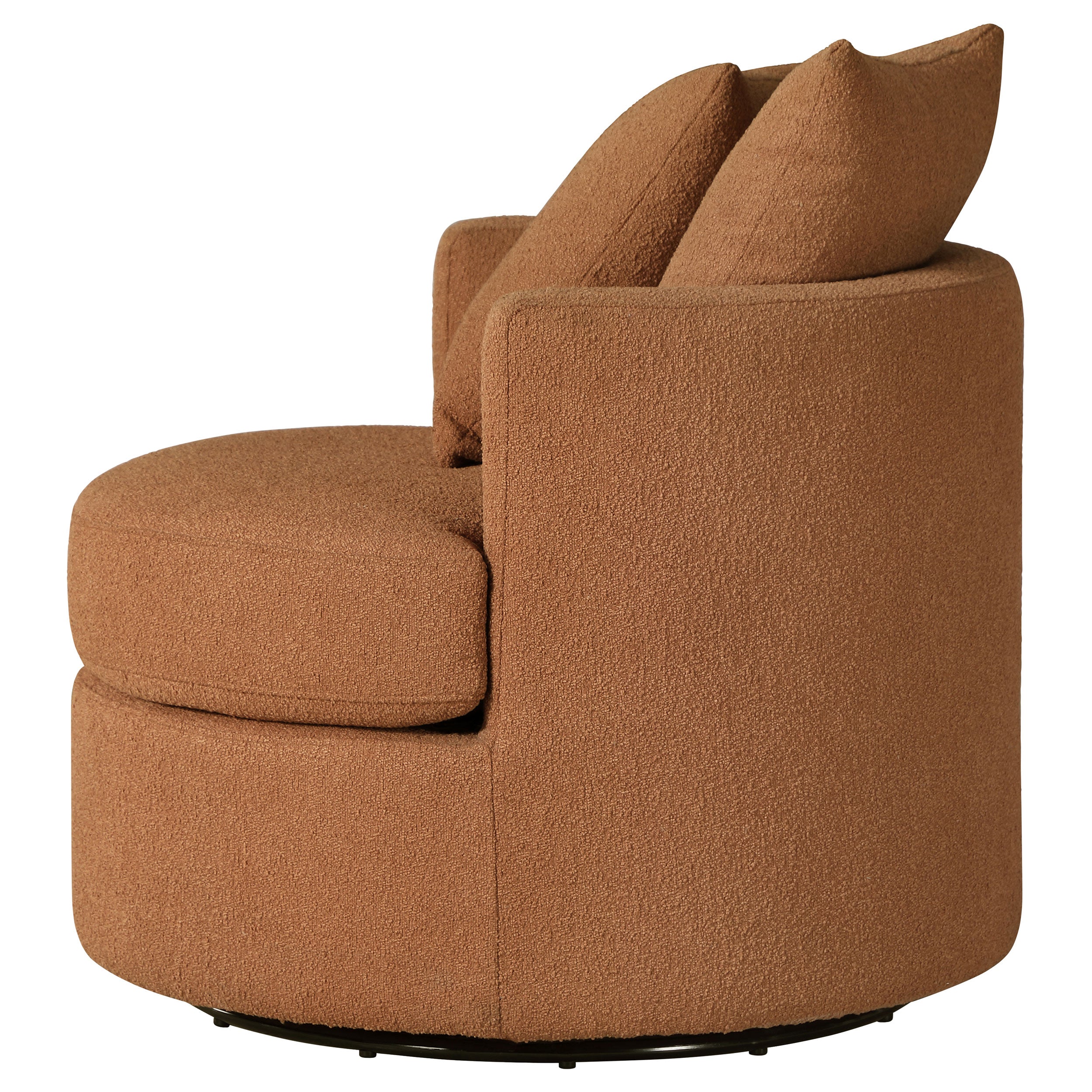 Debbie Upholstered Swivel Accent Chair Burnt Orange - MyWaynesHome #