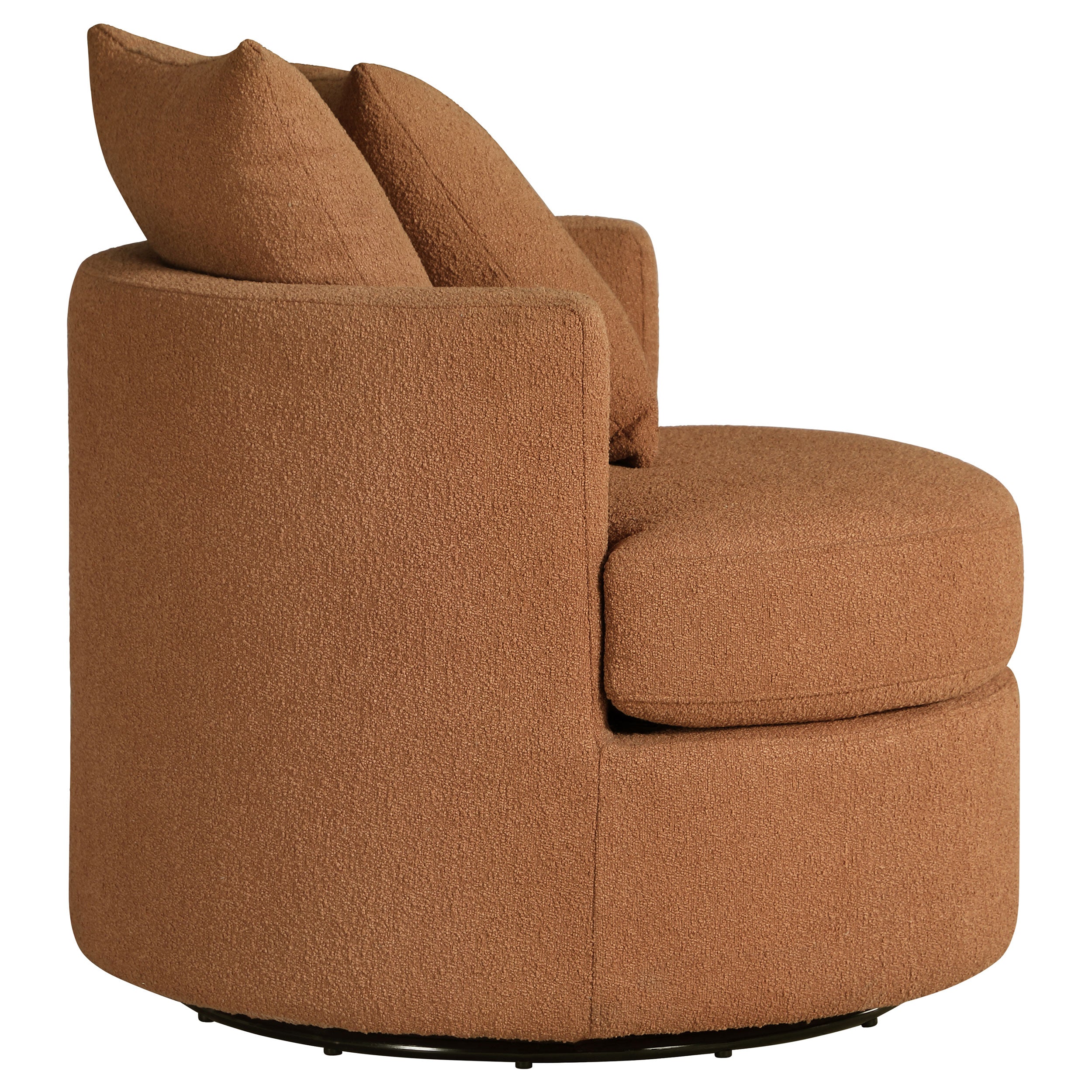 Debbie Upholstered Swivel Accent Chair Burnt Orange - MyWaynesHome #