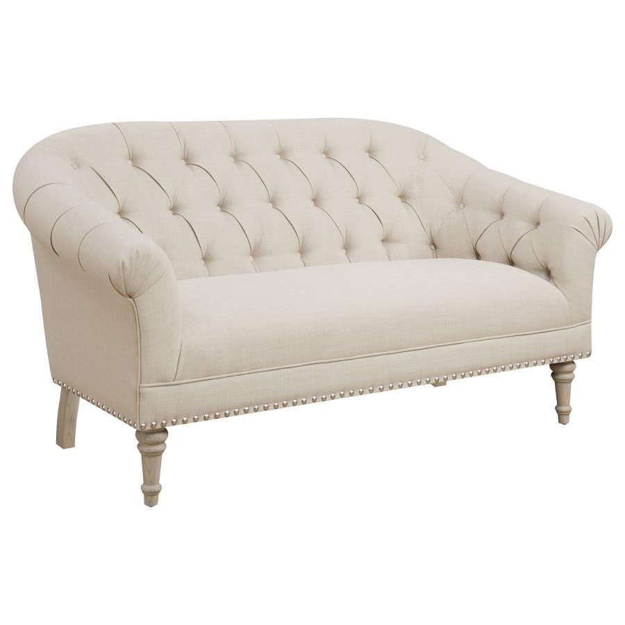 Billie Beige Loveseat - MyWaynesHome #
