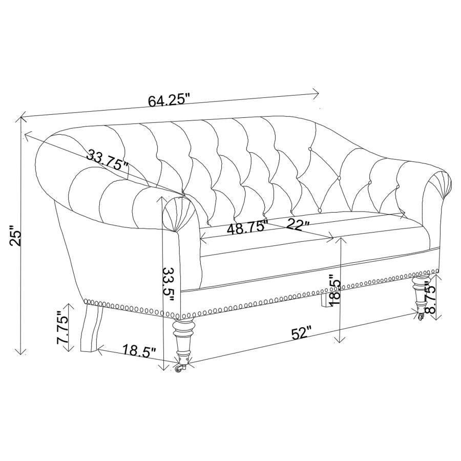 Billie Beige Loveseat - MyWaynesHome #