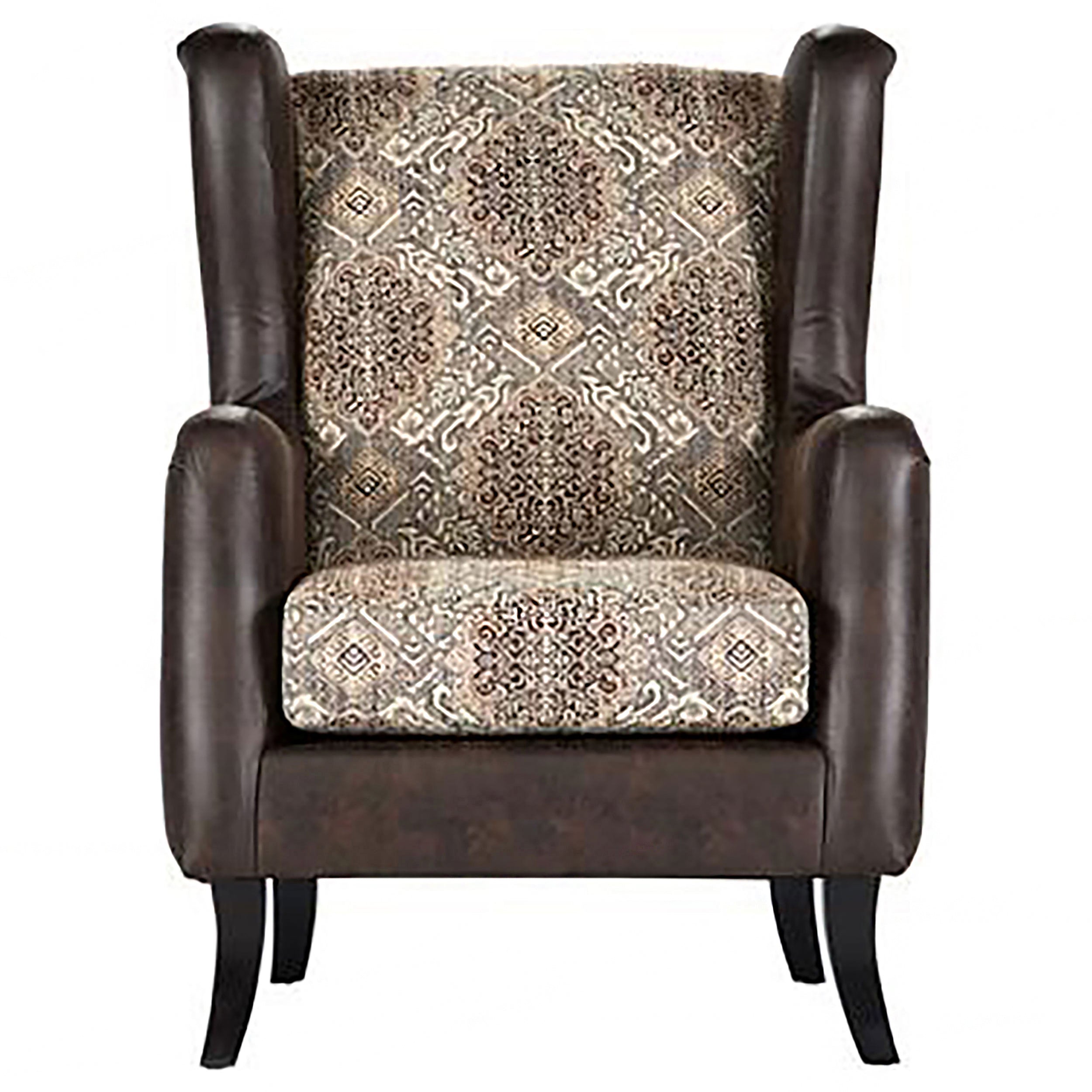 Elmbrook Upholstered Wingback Accent Club Chair Brown - MyWaynesHome #