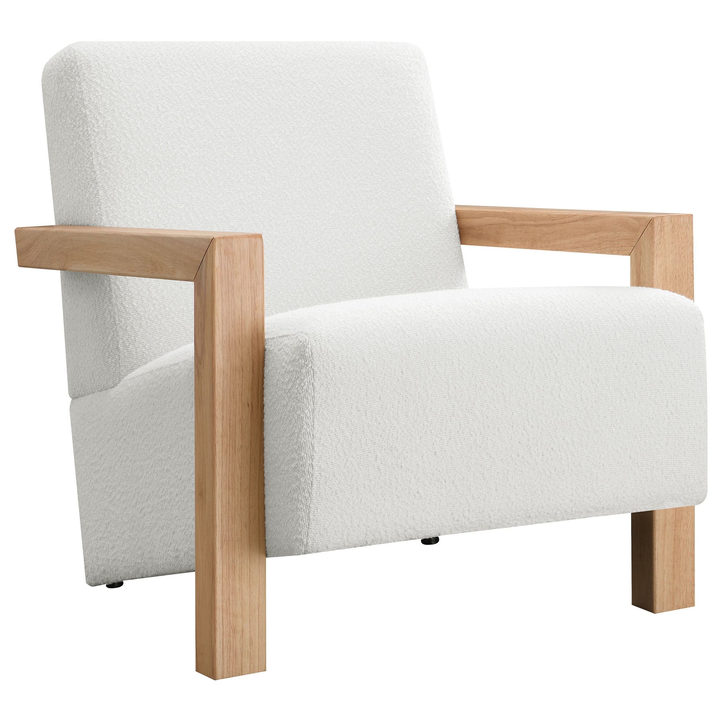 Fitzroy Boucle Upholstered Accent Arm Chair Ivory - MyWaynesHome #