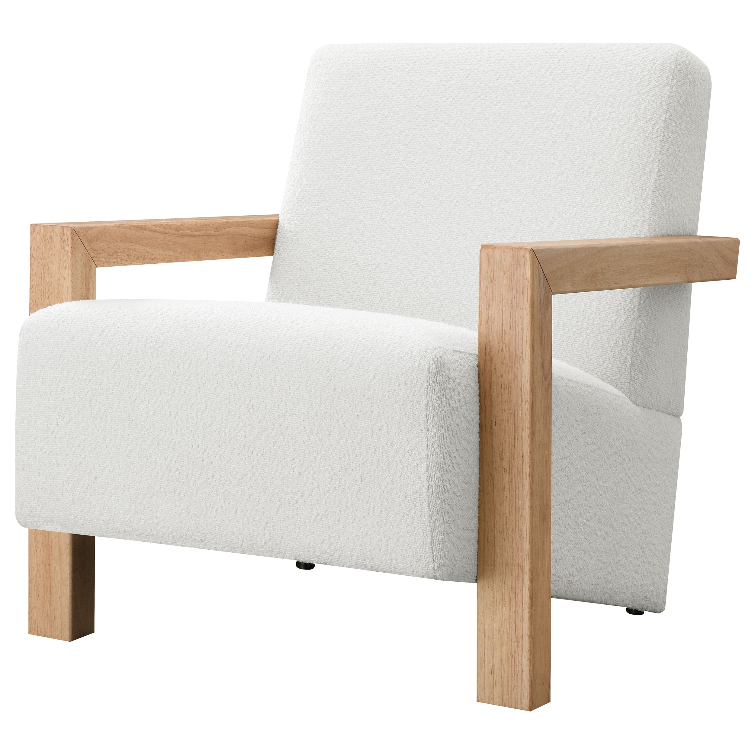 Fitzroy Boucle Upholstered Accent Arm Chair Ivory - MyWaynesHome #