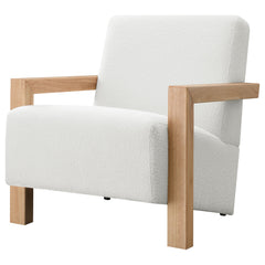 Fitzroy Boucle Upholstered Accent Arm Chair Ivory - MyWaynesHome #