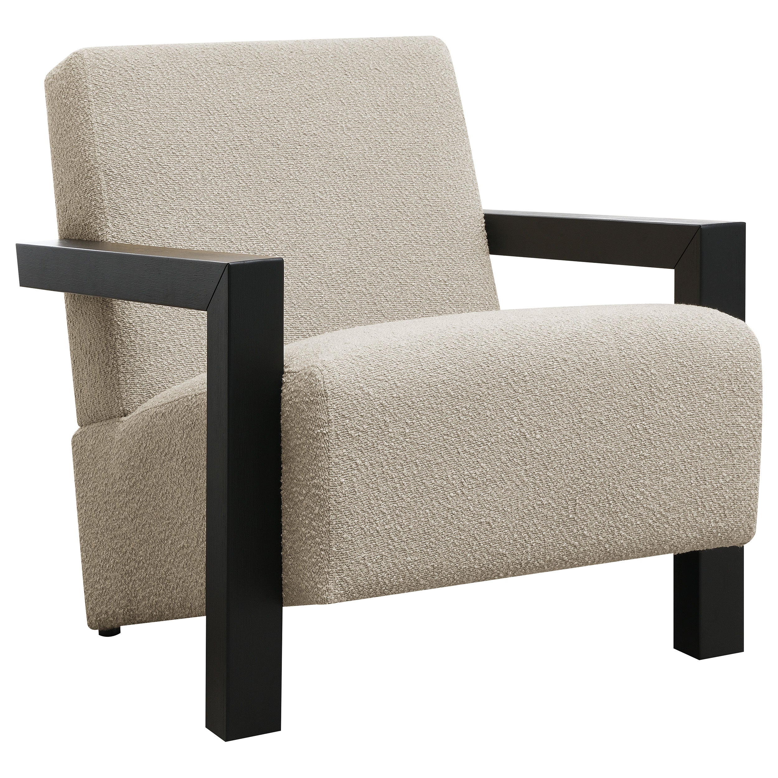 Fitzroy Boucle Upholstered Accent Arm Chair Latte - MyWaynesHome #
