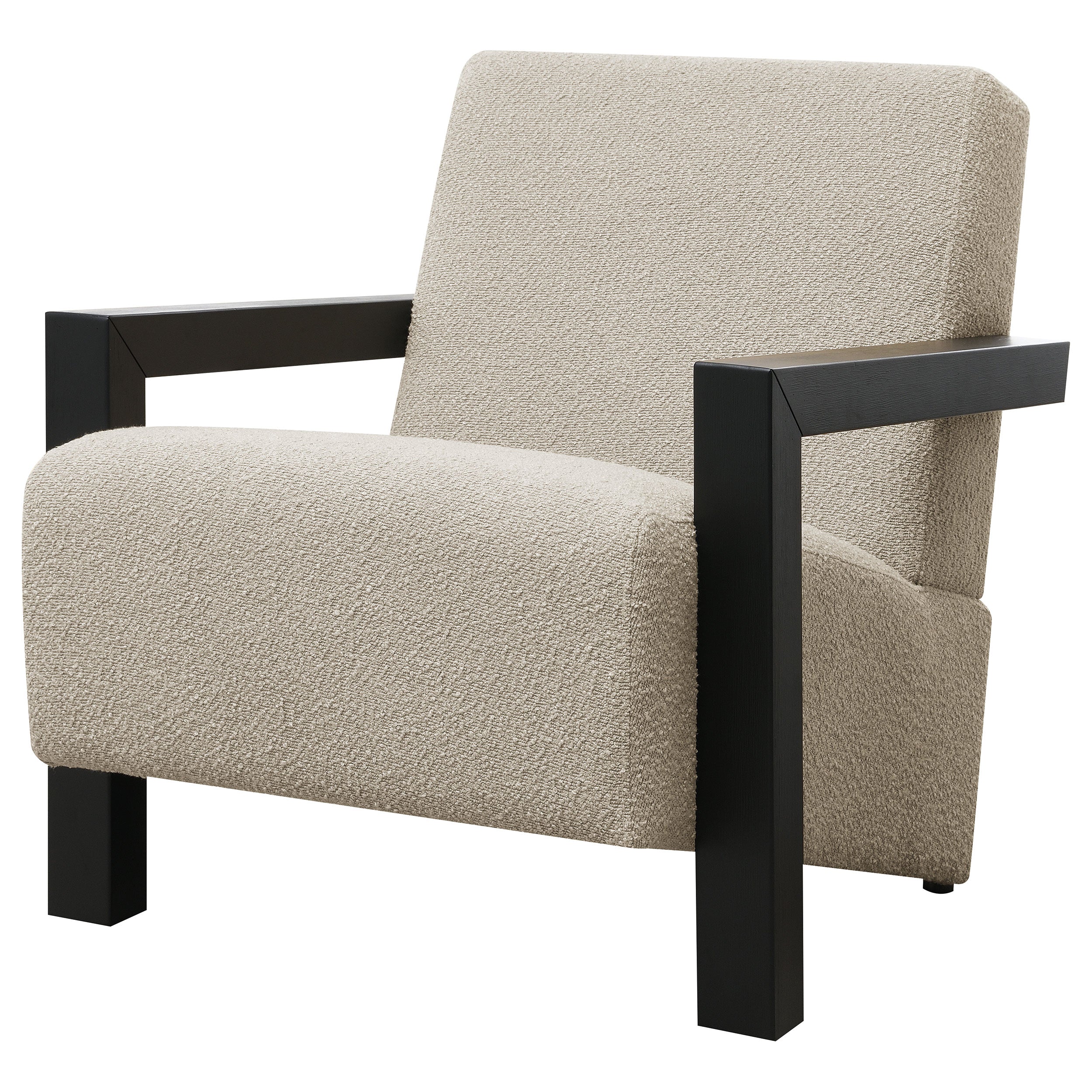 Fitzroy Boucle Upholstered Accent Arm Chair Latte - MyWaynesHome #