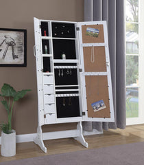 Doyle White Jewelry Cheval Mirror - MyWaynesHome #