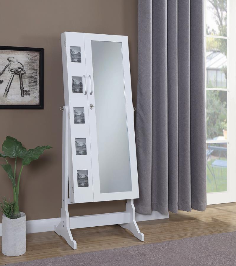 Doyle White Jewelry Cheval Mirror - MyWaynesHome #