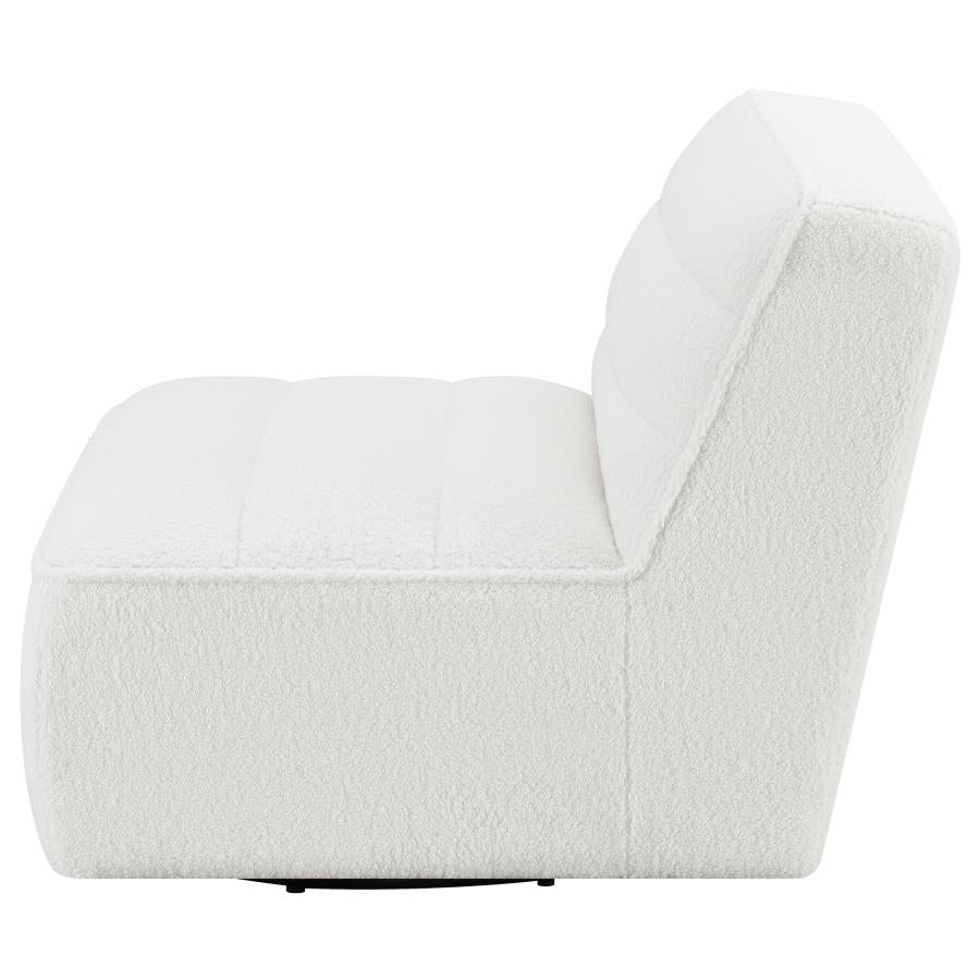 Cobie White Swivel Chair - MyWaynesHome #