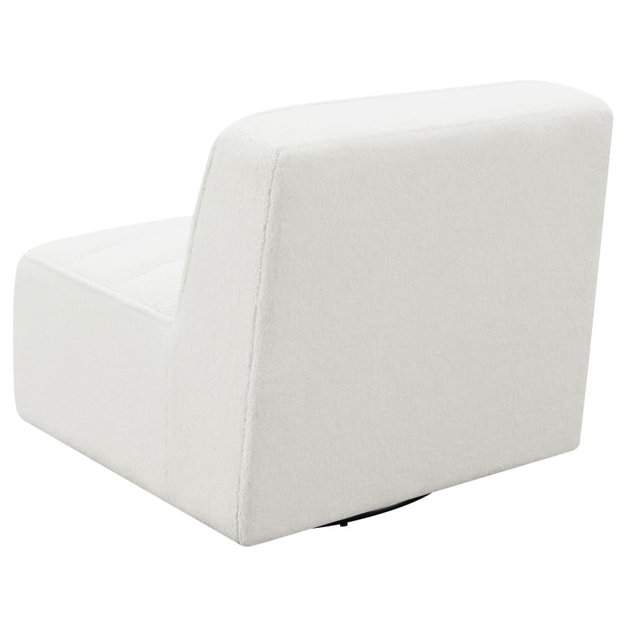 Cobie White Swivel Chair - MyWaynesHome #