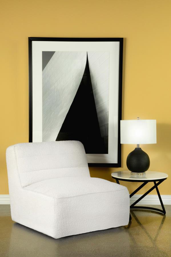 Cobie White Swivel Chair - MyWaynesHome #