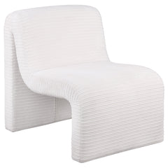 Drayton Upholstered Curved Armless Accent Chair Ivory - MyWaynesHome #