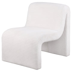 Drayton Upholstered Curved Armless Accent Chair Ivory - MyWaynesHome #
