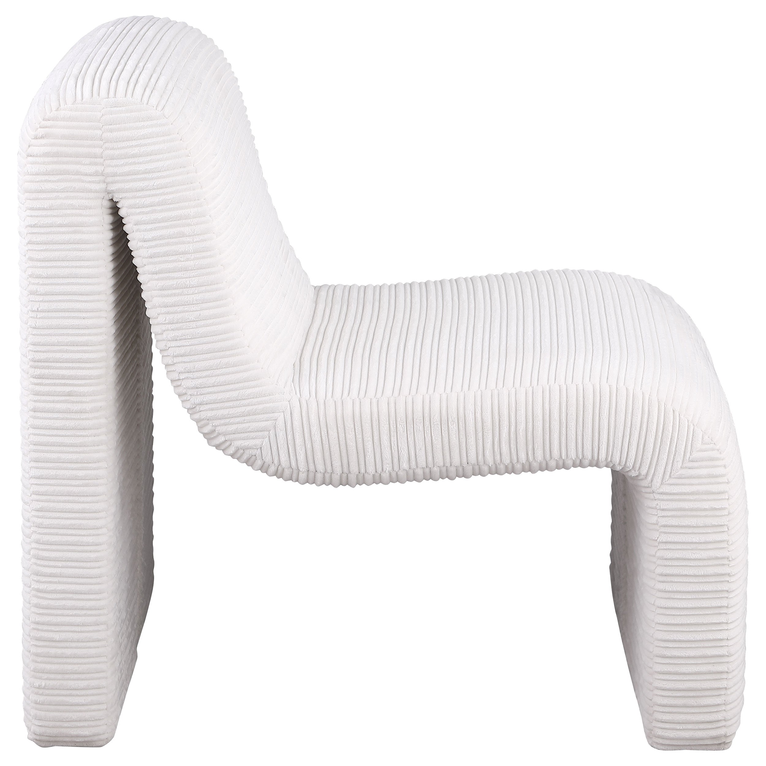 Drayton Upholstered Curved Armless Accent Chair Ivory - MyWaynesHome #